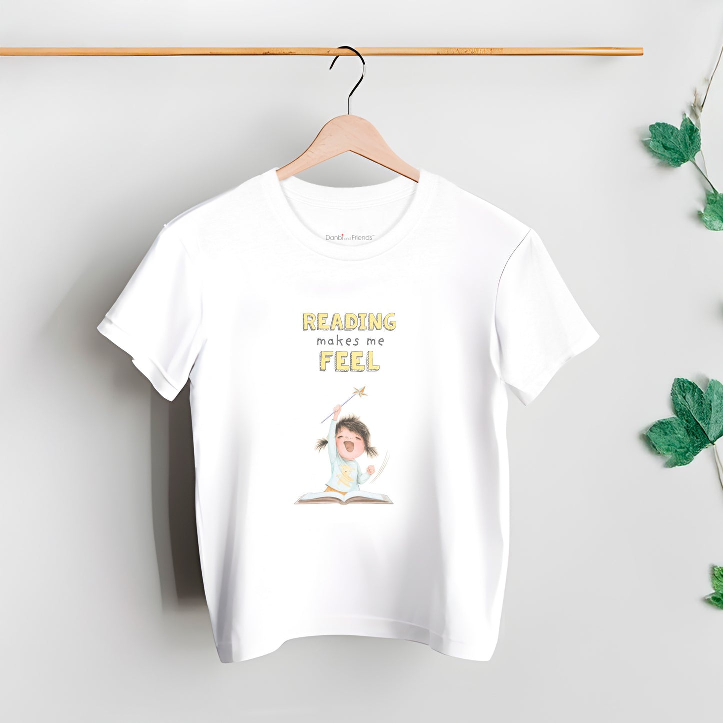 "Reading Makes Me Feel" Soft Kids T-Shirt (Color on White)